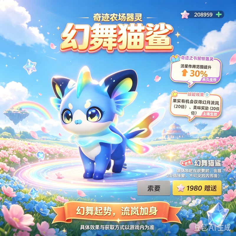 【Dream Star】Miracle Farm Pets: Phantom Dance Cat Shark/Raspberry Raccoon/Star Dream Koala - Instant Delivery Nationwide