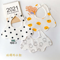 ins Korean version of the new petal baby bib cotton baby saliva towel three-pack mouth 0-2 years old