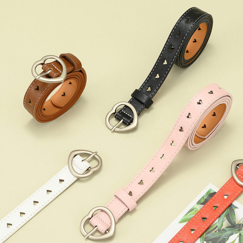 Girl Belt Free of punching Caring with Decorative Jeans Pants With Girls 100 Lap Little Princess Pants With Narrow Down-Taobao