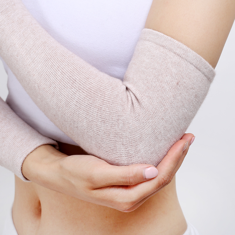 Autumn and winter cashmere elbow sports unisex joint cold-proof thin section arm sleeve elbow knitted arm