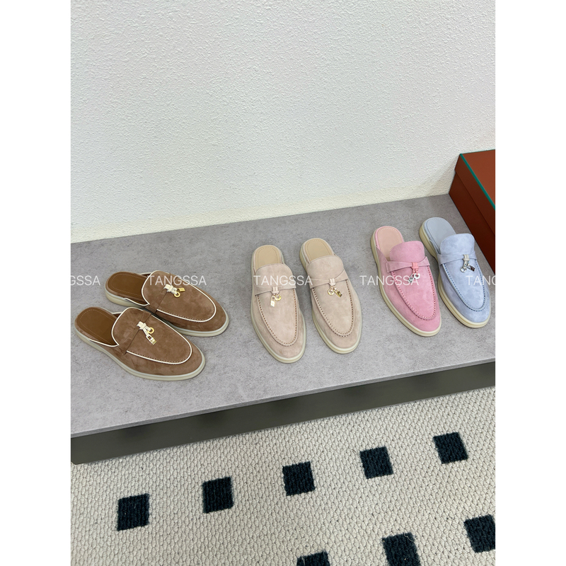 Goddess Style/Instantly Appealing~ Old Money Style Slip-On Closed-Toe Half-Loafers Genuine Leather Flat Outdoor Slippers for Women Goddess Style/Instantly Appealing~ Old Money Style Slip-On Closed-Toe Half-Loafers Genuine Leather Flat Outdoor Slippers for Women
