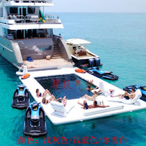 Factory direct inflatable water with net pool inflatable yacht pool yacht slide blowing water floating platform