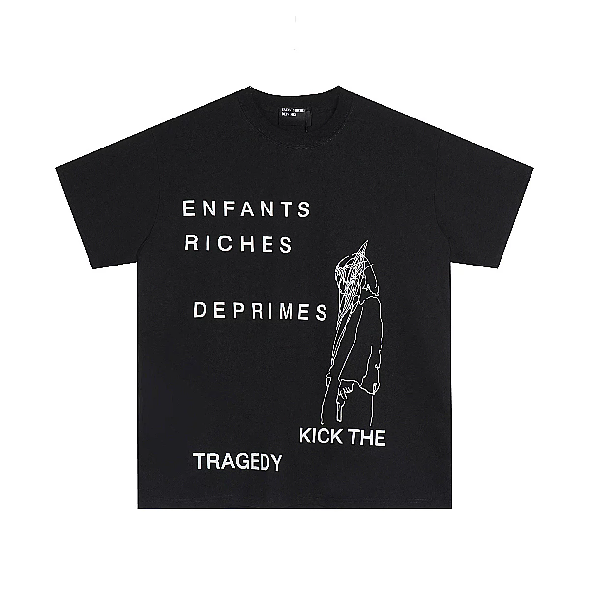 Новый модный хлопковый короткий рукав футболка из серии Enfants Riches Deprimes, меланхоличная тоска, второе поколение, Erd