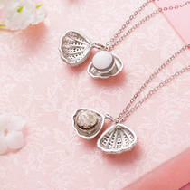 Breast milk fetal hair pendant umbilical cord souvenir diy deciduous tooth pendant shell S925 sterling silver necklace permanent homemade material