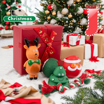 Christmas pet dog toy set dog toy self-exciting sound dog toy santa claus elk pet toy