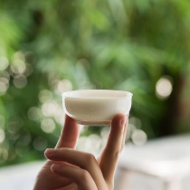 Pingming Cup individual cup white porcelain master cup large ivory white tea cup DeHua white porcelain ceramic kung fu tea cup single Cup