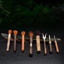 Mingcraftsman tea tray tea ceremony accessories Puer Tea Needle tea cone pot pen tea brush stainless steel iron pot clamp