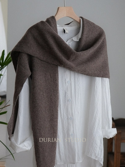 Selected 100% Australian wool Maillard wear irregular shawl autumn and winter men and women neck protection solid color scarf outer wear