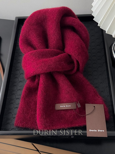 High-quality atmospheric cashmere blended gray oatmeal cashmere scarf, high-end solid color versatile scarf