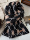 Korean Style Scarf for Women, Autumn and Winter 2026, Versatile, Warm, Wool Blend Shawl, Diamond Geometric Retro Student Neck Scarf