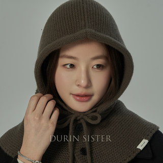 100% Australian Wool Balaclava Hat for Women, Winter Neck Warmer, Integrated Ear Protection, Warm Hat, Knitted Hat