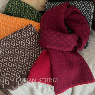 Retro High-End 100% Australian Pure Wool Scarf for Women, Winter Warm and Versatile Scarf, Couple Style Gift