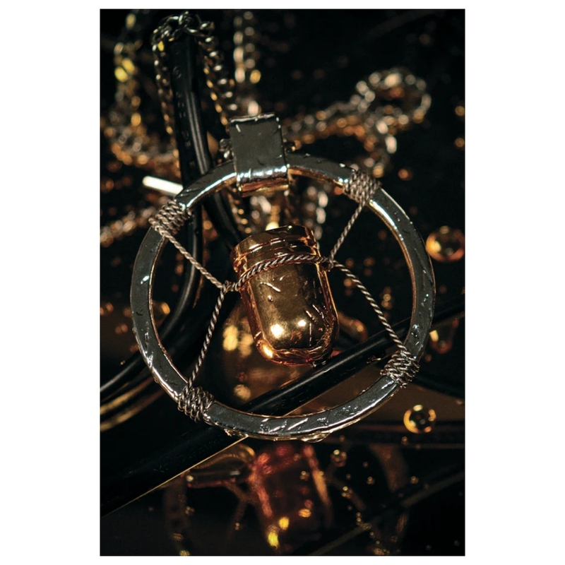 In Stock Fanattik Original Merchandise Cyberpunk 2077 V's Bullet Necklace Gold-Plated Silver-Plated 3D Pendant