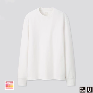 Uniqlo [Дизайнерское сотрудничество] Мужская одежда теплотехня для хлопковой футболки с круглой шеей (длинная рукава) 432513