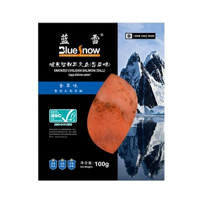 Лосось Blue Snow Копченый Чилийский ASC (вкус ванили) 100г/пакет