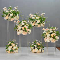 Acrylic plate geometric floor-standing simulated flower ornaments hotel table flower window decoration flower car show event layout
