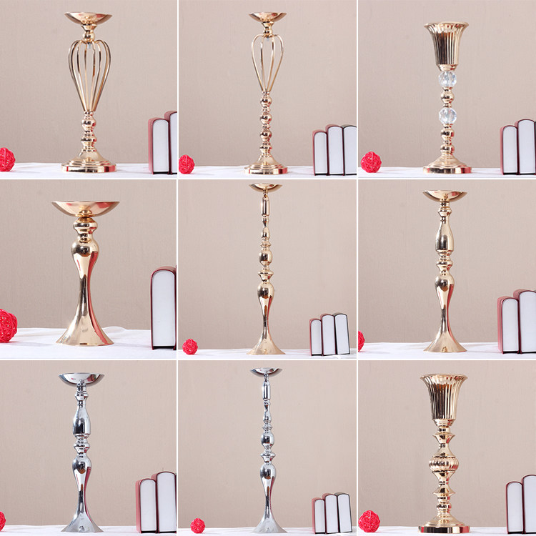 Iron Art Wedding Celebration Wedding Hotel Props Table Vases Candle Terrace Road Leading Electroplating European-style Decorative Floral Frame Mermaid