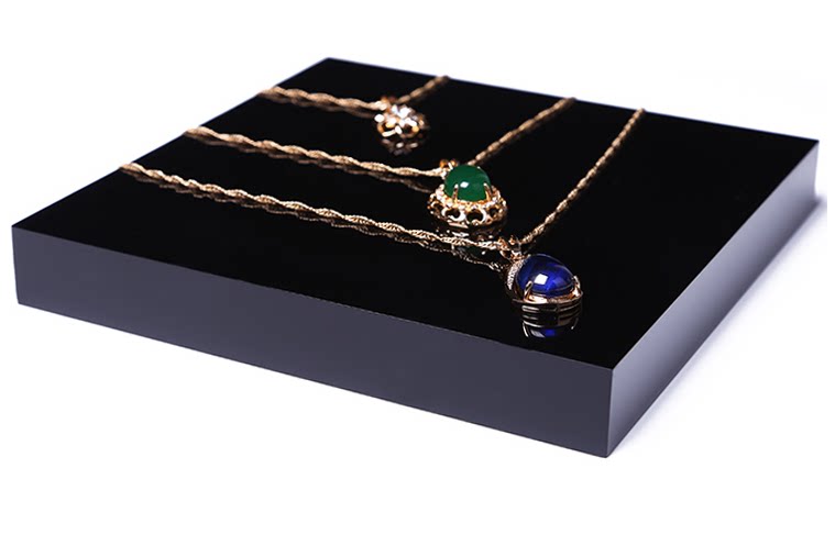 Black solid acrylic square model model display stand jewelry display stand jewelry holder cosmetic base