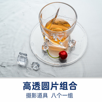 Round high transparent acrylic photographic auxiliary props wafer combined with different diameter sizes creative vision shooting