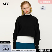 SLY new basic item lantern sleeve short casual sweater 030DSY80-0600