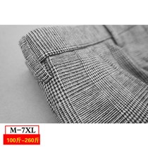 Autumn and winter mens slim small size plaid ankle-length pants European and American retro British little feet trousers thousand bird grid size