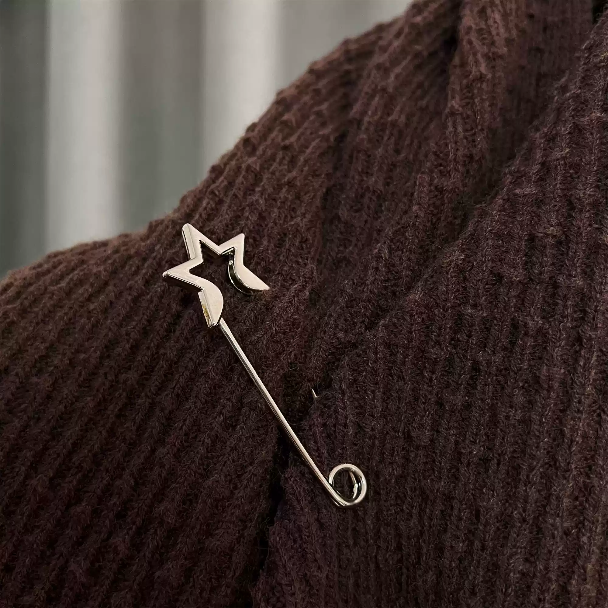 復古開衫日韓配飾固定衣服別針銀色款毛衣粗織衣服領口裝飾