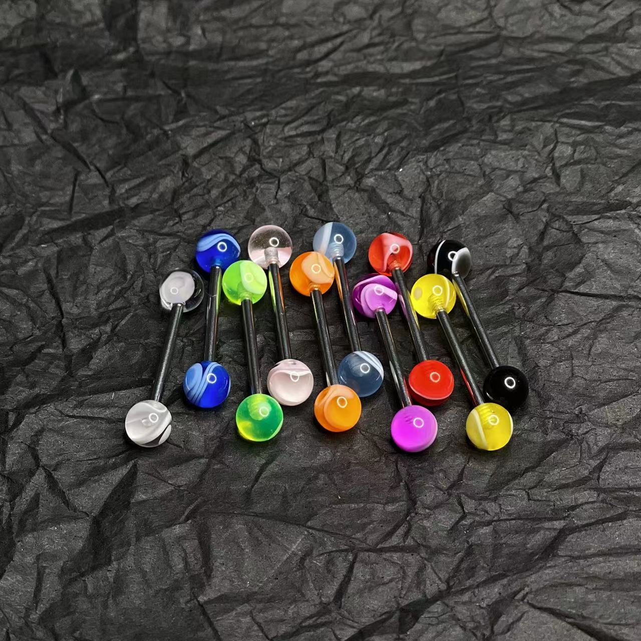 The gods go to the world (Snowy Elf) tongue nail niche ins design cool tongue nail tongue ring girl piercing