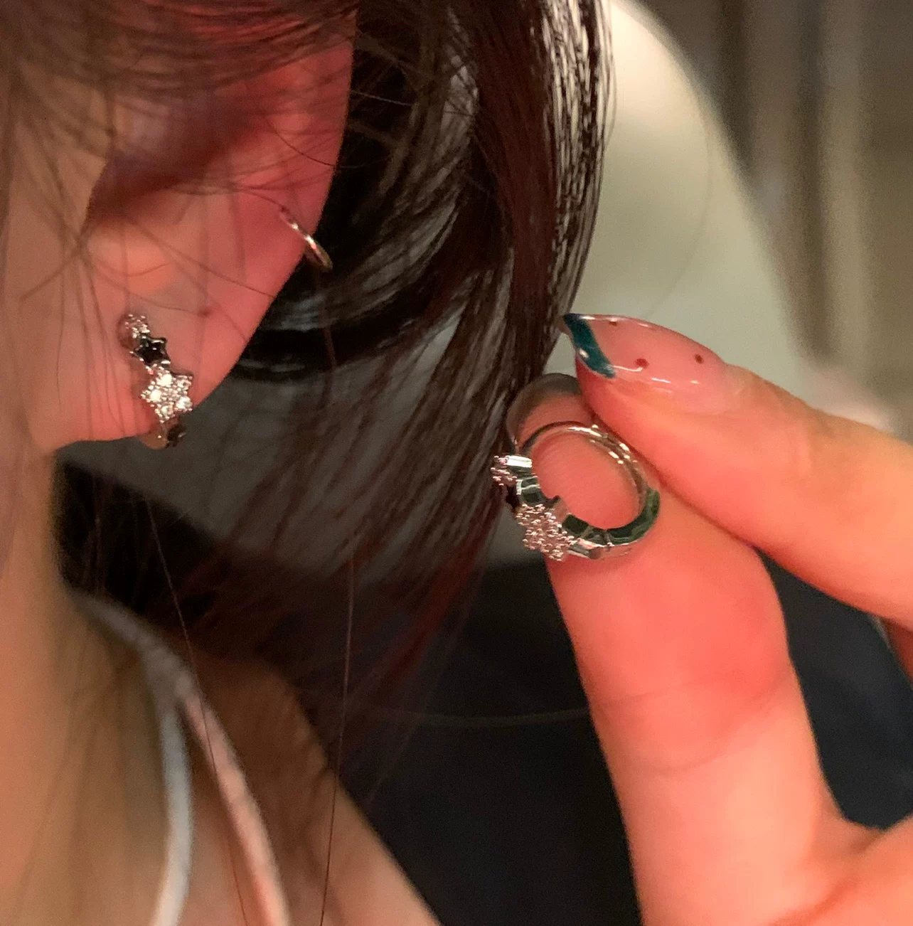 Small earrings, high-quality style