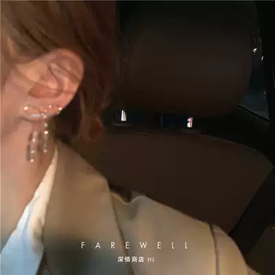 ins exquisite and gentle ~ earrings Korean temperament Net red ear needle simple female sterling silver small diamond bow ear ornaments