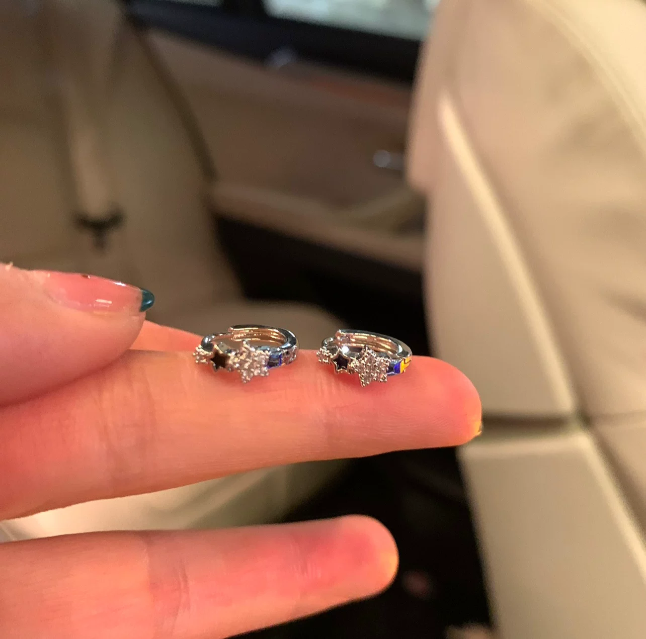 Small earrings, high-quality style