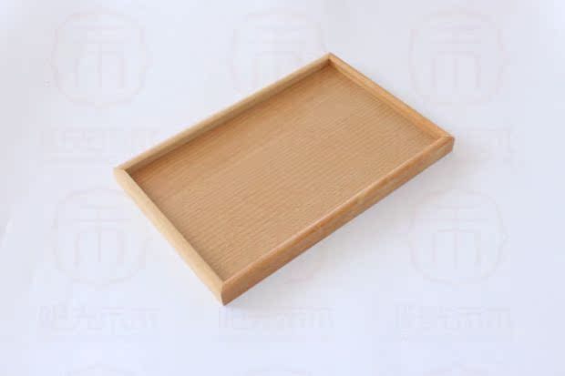 Hàn Quốc đôi tai khay gỗ rắn hình chữ nhật với tay cầm khay trà bạch đàn khay khay vuông tấm gỗ tấm có thể là logo đũa gỗ cẩm lai