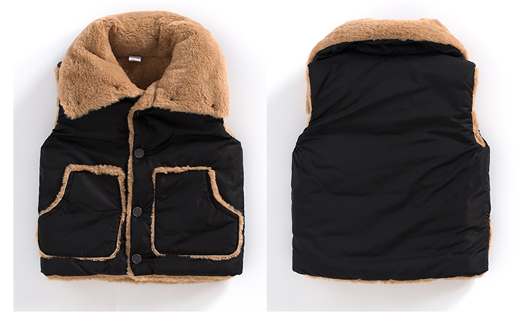 Áo vest trẻ em mùa đông dày phiên bản Hàn Quốc cho bé cộng với áo nhung trong áo bé trai ve áo cao cổ áo vest các mẫu gile đẹp cho bé