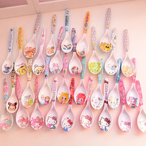 Cute cartoon melamine spoon Cute spoon spoon soup spoon Small rice spoon Unit price
