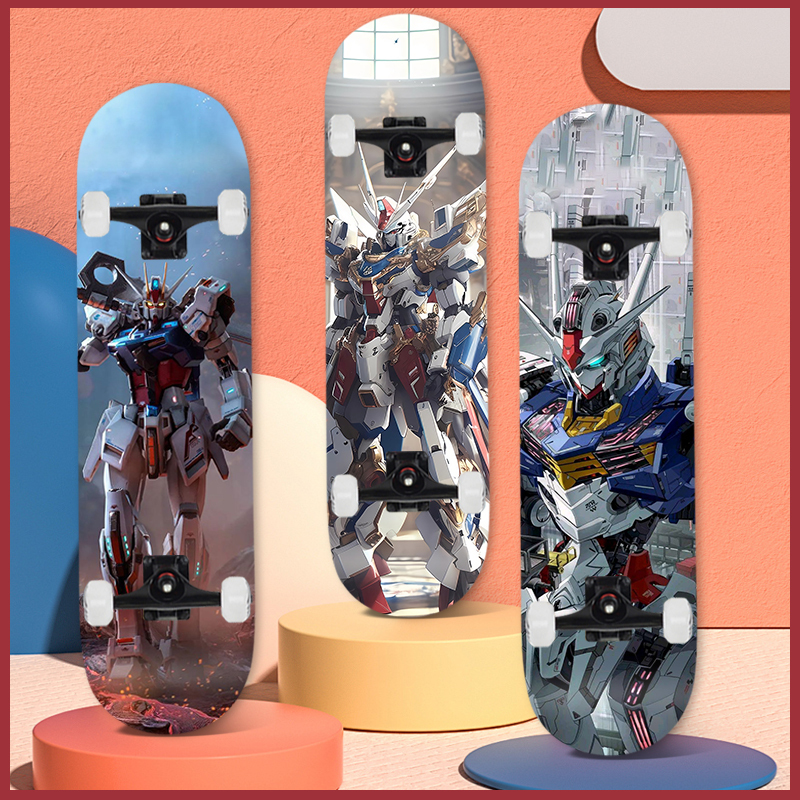Evo Gundam Warrior Mecha Cyber Armor Machine Style Skateboard Boy Double Warp Professional Four-Wheel Scooter Evo Gundam Warrior Mecha Cyber Armor Machine Style Skateboard Boy Double Warp Professional Four-Wheel Scooter
