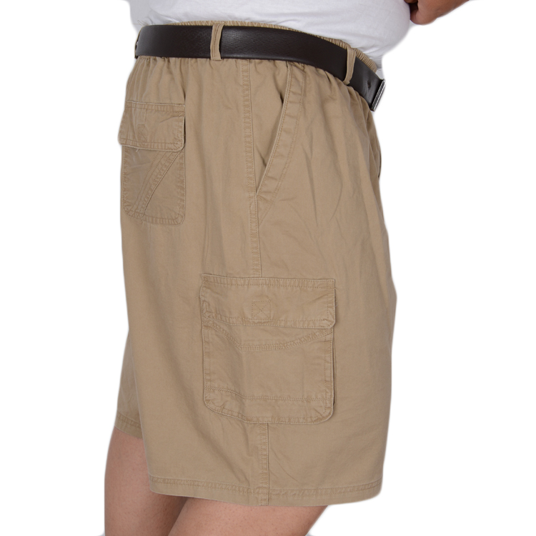 Mùa hè nam chất béo cỡ lớn đai cotton 5 điểm quần short Bố cộng phân bón tăng eo cao quần short thô nam
