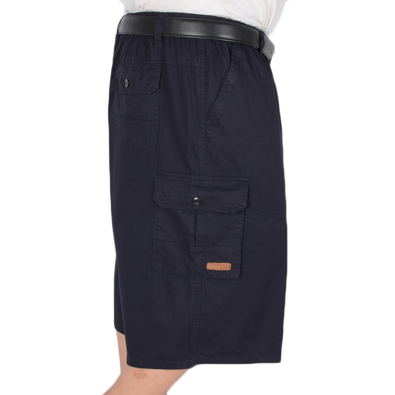 Quần cotton cho nam 7-quần Quần có kích thước lớn Quần béo thắt túi có khóa kéo Quần cotton quần âu nam