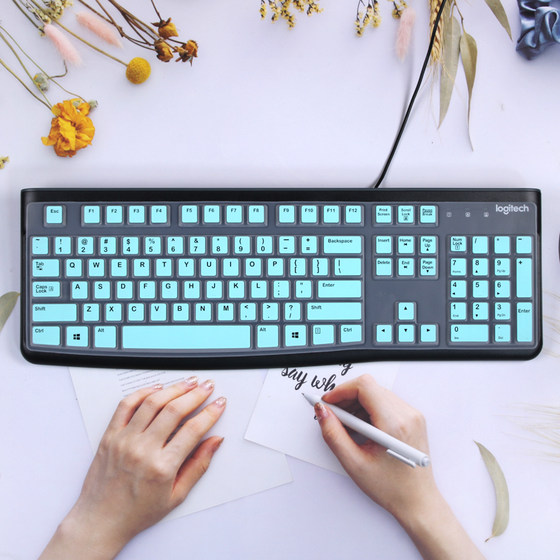 Logitech K120 유선 사무실 풀 사이즈 U 포트 오목 및 볼록 먼지 패드 키보드 보호 필름 커버에 적합