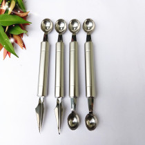 Stainless steel vegetable fruit dug watermelon digging ball spoon platter tool set splitter carving knife mold