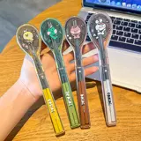 Палочки для еды из нержавеющей стали, ложка, комплект для школьников, портативная коробка для хранения, нержавеющая сталь AISI 304