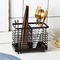 Household chopsticks tube creative drain chopsticks rack non-punching kitchen chopsticks tableware storage rack storage box