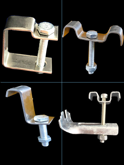 C-type fastener stainless steel 304 connection clip L-type M-type fiberglass grille clip installation fixed snap galvanized