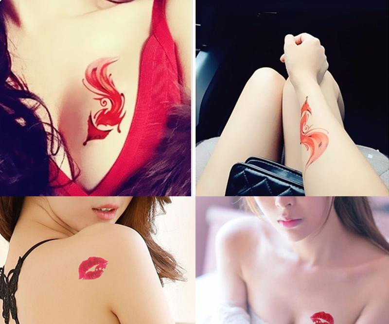 40 hình xăm dán cho nam và nữ không thấm nước mô phỏng bền dễ thương pansy Hàn Quốc cơ thể gợi cảm vẽ hình xăm xăm dán