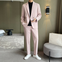 Light mature wind high-end design sense loose suit men Korean version of fried street casual suit jacket Net red trend suit