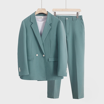 Light mature wind suit men loose senior sense business leisure set autumn ins handsome Korean mens suit jacket