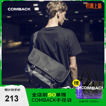 COMBACK Tide Card Black Functioning Large Capacity Sports Skew Satchel High School Casual Postal Single Shoulder Bag Woman