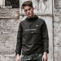 HGOVR mens windbreaker 2020 Spring New hooded pullover multi-pocket couple Student outfit Original Design Tide