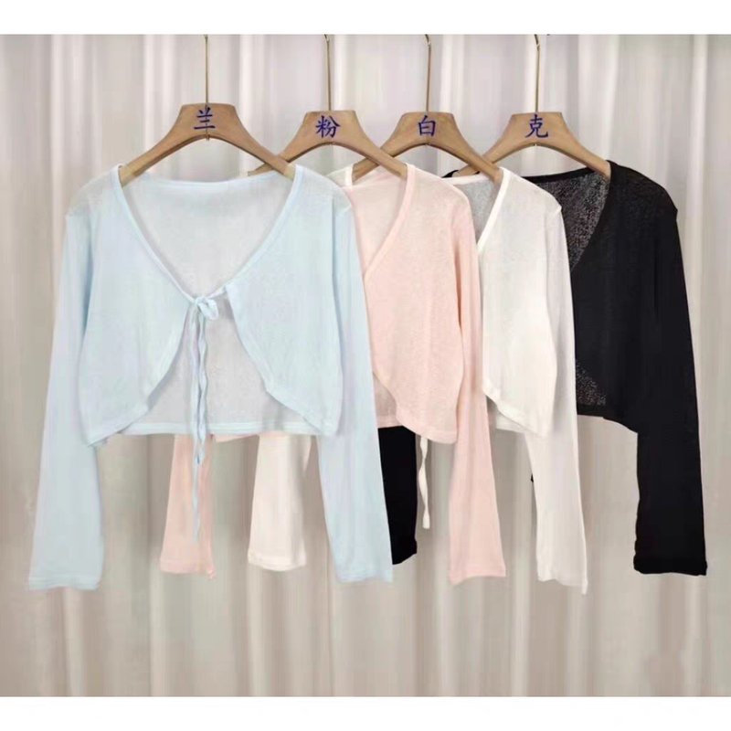 【Versatile Style】Wanwan Youyi Women's Summer New Ice Silk Sunscreen Cardigan Shawl Jacket 0.1kg2050