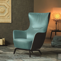 loft tiger chair high backrest American casual leather chair modern minimalist living room designer chair single sofa chair