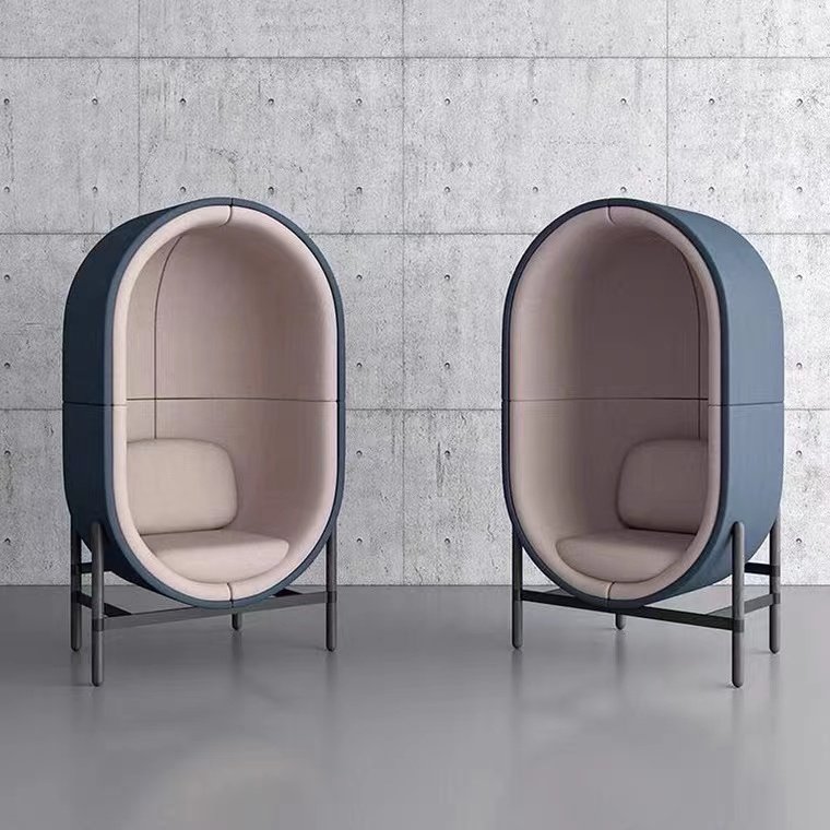 Nordic wind furniture Glass Fiber Eggshell Chair Styling Sofa Chair Round Creative Space Bird Nest Egg High Leaning Back Chair