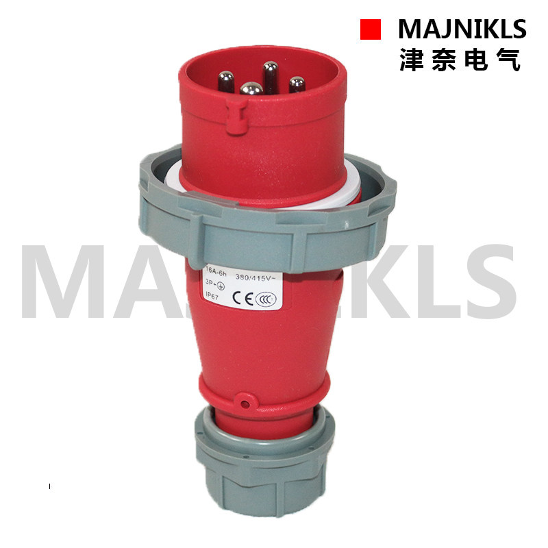 MAJNIKLS new TYP-282 waterproof and dustproof European standard aviation industry plug 4-core 16A Jinnai Electric